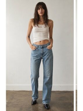 We the free High-Rise Straight Leg Minimalist 90’s Grunge Normcore Jeans Size 30